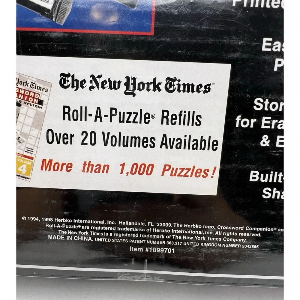 New York Times Crossword Companion Roll-A-Puzzle 24 Puzzles Sealed Game